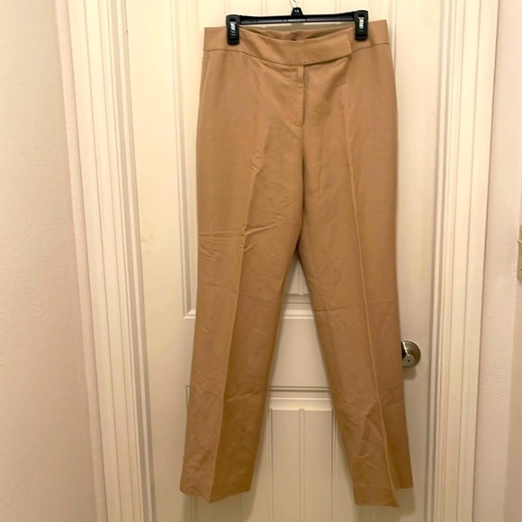 Alex Marie women’s Linen  blend Tan trouser size 12 long beltless fully lined - Picture 2 of 10